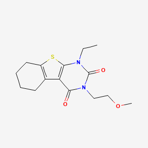 molecular formula C15H20N2O3S B4157843 1-ethyl-3-(2-methoxyethyl)-5,6,7,8-tetrahydro[1]benzothieno[2,3-d]pyrimidine-2,4(1H,3H)-dione 