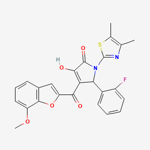 1-(4,5-dimethyl-1,3-thiazol-2-yl)-2-(2-fluorophenyl)-4-hydroxy-3-(7-methoxy-1-benzofuran-2-carbonyl)-2H-pyrrol-5-one