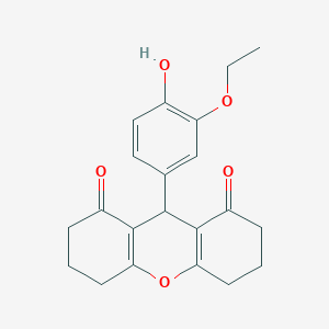 molecular formula C21H22O5 B415789 9-(3-ethoxy-4-hydroxyphenyl)-3,4,5,6,7,9-hexahydro-1H-xanthene-1,8(2H)-dione 