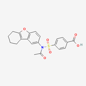 molecular formula C21H19NO6S B4157890 4-{[acetyl(6,7,8,9-tetrahydrodibenzo[b,d]furan-2-yl)amino]sulfonyl}benzoic acid CAS No. 823828-19-9