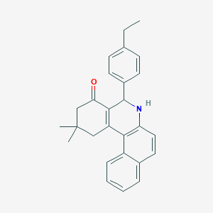 molecular formula C27H27NO B415790 5-(4-Ethylphenyl)-2,2-dimethyl-1,3,5,6-tetrahydrobenzo[a]phenanthridin-4-one CAS No. 5634-81-1