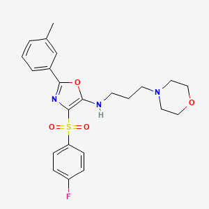 4-[(4-fluorophenyl)sulfonyl]-2-(3-methylphenyl)-N-[3-(4-morpholinyl)propyl]-1,3-oxazol-5-amine