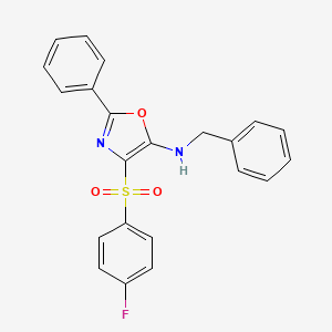 N-benzyl-4-[(4-fluorophenyl)sulfonyl]-2-phenyl-1,3-oxazol-5-amine