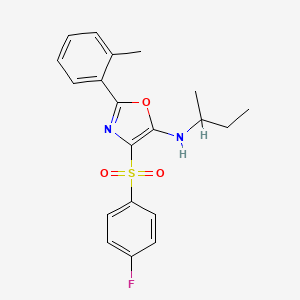 N-(sec-butyl)-4-[(4-fluorophenyl)sulfonyl]-2-(2-methylphenyl)-1,3-oxazol-5-amine