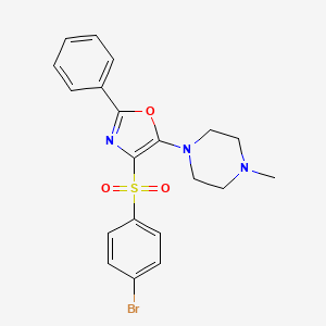 4-(4-Bromophenyl)sulfonyl-5-(4-methylpiperazin-1-yl)-2-phenyl-1,3-oxazole