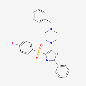 1-benzyl-4-{4-[(4-fluorophenyl)sulfonyl]-2-phenyl-1,3-oxazol-5-yl}piperazine