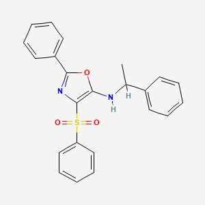 2-phenyl-N-(1-phenylethyl)-4-(phenylsulfonyl)-1,3-oxazol-5-amine