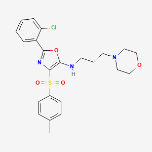 molecular formula C23H26ClN3O4S B4157952 2-(2-chlorophenyl)-4-[(4-methylphenyl)sulfonyl]-N-[3-(morpholin-4-yl)propyl]-1,3-oxazol-5-amine 