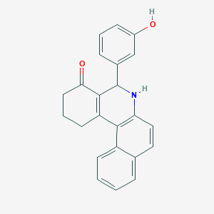 molecular formula C23H19NO2 B415796 5-(3-hydroxyphenyl)-2,3,5,6-tetrahydrobenzo[a]phenanthridin-4(1H)-one 