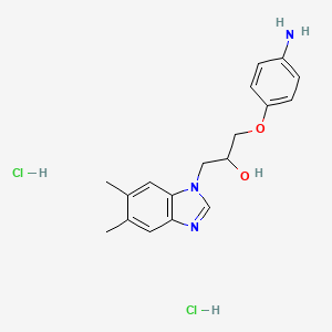 1-(4-Aminophenoxy)-3-(5,6-dimethylbenzimidazol-1-yl)propan-2-ol;dihydrochloride