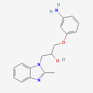 molecular formula C17H19N3O2 B4157995 1-(3-Amino-phenoxy)-3-(2-methyl-benzoimidazol-1-yl)-propan-2-ol 