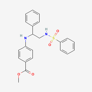 methyl 4-({1-phenyl-2-[(phenylsulfonyl)amino]ethyl}amino)benzoate