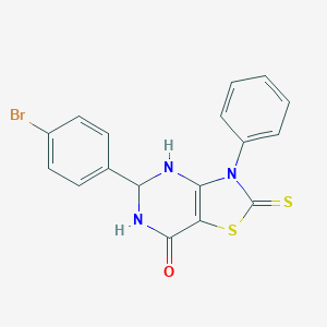 molecular formula C17H12BrN3OS2 B415803 5-(4-bromophenyl)-3-phenyl-2-thioxo-2,3,5,6-tetrahydro[1,3]thiazolo[4,5-d]pyrimidin-7(4H)-one 