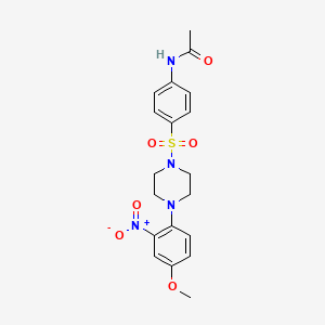 N-(4-{[4-(4-methoxy-2-nitrophenyl)-1-piperazinyl]sulfonyl}phenyl)acetamide