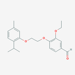 3-Ethoxy-4-[2-(5-methyl-2-propan-2-ylphenoxy)ethoxy]benzaldehyde