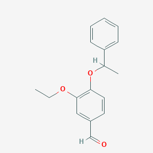 molecular formula C17H18O3 B4158111 3-ethoxy-4-(1-phenylethoxy)benzaldehyde 