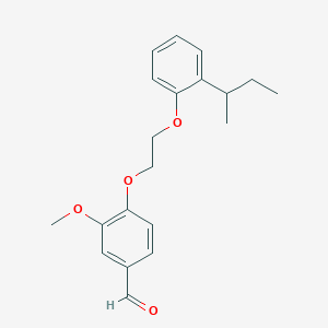 molecular formula C20H24O4 B4158122 4-[2-(2-Butan-2-ylphenoxy)ethoxy]-3-methoxybenzaldehyde 