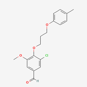 3-chloro-5-methoxy-4-[3-(4-methylphenoxy)propoxy]benzaldehyde