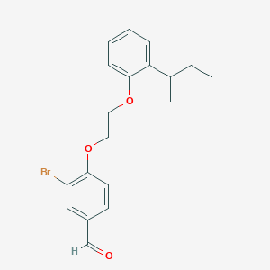 molecular formula C19H21BrO3 B4158164 3-Bromo-4-[2-(2-butan-2-ylphenoxy)ethoxy]benzaldehyde 