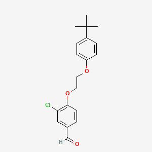 molecular formula C19H21ClO3 B4158170 4-[2-(4-tert-butylphenoxy)ethoxy]-3-chlorobenzaldehyde 