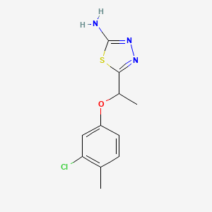 5-[1-(3-chloro-4-methylphenoxy)ethyl]-1,3,4-thiadiazol-2-amine