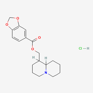 molecular formula C18H24ClNO4 B4158177 octahydro-2H-quinolizin-1-ylmethyl 1,3-benzodioxole-5-carboxylate hydrochloride 