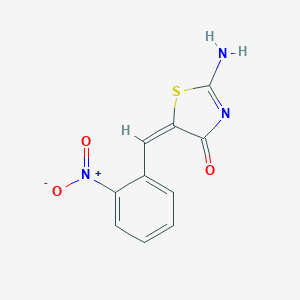 molecular formula C10H7N3O3S B415818 2-amino-5-{2-nitrobenzylidene}-1,3-thiazol-4(5H)-one 