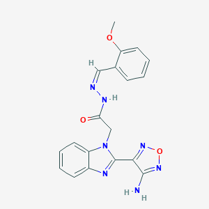 molecular formula C19H17N7O3 B415820 2-[2-(4-amino-1,2,5-oxadiazol-3-yl)-1H-benzimidazol-1-yl]-N'-(2-methoxybenzylidene)acetohydrazide 
