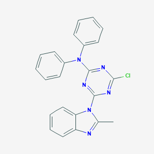 4-chloro-6-(2-methyl-1H-benzimidazol-1-yl)-N,N-diphenyl-1,3,5-triazin-2-amine