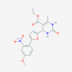 molecular formula C19H19N3O7 B415823 Ethyl 4-[5-(4-methoxy-2-nitrophenyl)furan-2-yl]-6-methyl-2-oxo-1,2,3,4-tetrahydropyrimidine-5-carboxylate 