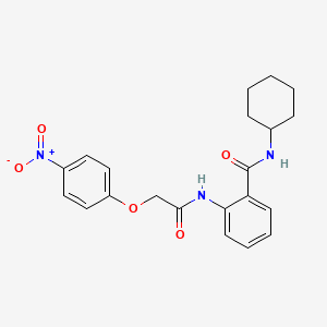 N-cyclohexyl-2-{[(4-nitrophenoxy)acetyl]amino}benzamide