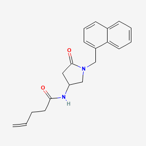 molecular formula C20H22N2O2 B4158236 N-[1-(1-naphthylmethyl)-5-oxo-3-pyrrolidinyl]-4-pentenamide 