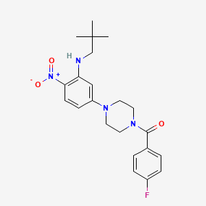 (2,2-dimethylpropyl){5-[4-(4-fluorobenzoyl)-1-piperazinyl]-2-nitrophenyl}amine