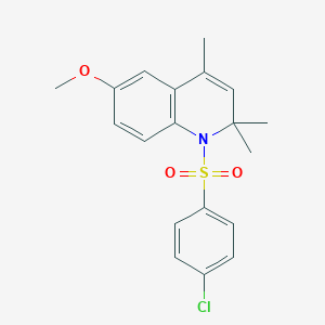 molecular formula C19H20ClNO3S B415827 1-(4-Chloro-benzenesulfonyl)-6-methoxy-2,2,4-trimethyl-1,2-dihydro-quinoline CAS No. 303042-14-0