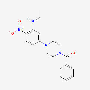 molecular formula C19H22N4O3 B4158275 5-(4-benzoyl-1-piperazinyl)-N-ethyl-2-nitroaniline 