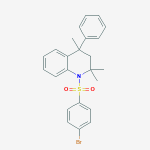 molecular formula C24H24BrNO2S B415828 1-[(4-Bromophenyl)sulfonyl]-2,2,4-trimethyl-4-phenyl-1,2,3,4-tetrahydroquinoline 