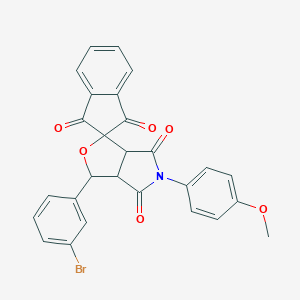 molecular formula C27H18BrNO6 B415830 3-(3-bromophenyl)-5-(4-methoxyphenyl)-3a,6a-dihydrospiro[furo[3,4-c]pyrrole-1,2'-indene]-1',3',4,6(3H,5H)-tetrone 