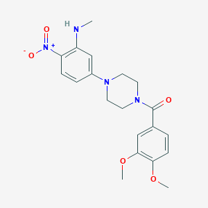 5-[4-(3,4-dimethoxybenzoyl)-1-piperazinyl]-N-methyl-2-nitroaniline