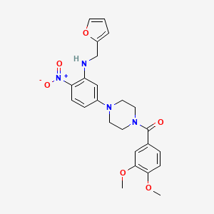 5-[4-(3,4-dimethoxybenzoyl)-1-piperazinyl]-N-(2-furylmethyl)-2-nitroaniline