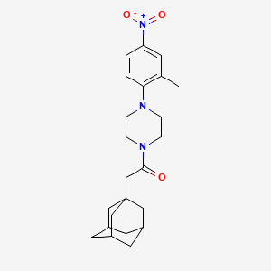 molecular formula C23H31N3O3 B4158346 1-(1-adamantylacetyl)-4-(2-methyl-4-nitrophenyl)piperazine 