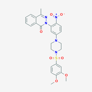 2-(5-{4-[(3,4-dimethoxyphenyl)sulfonyl]piperazin-1-yl}-2-nitrophenyl)-4-methylphthalazin-1(2H)-one