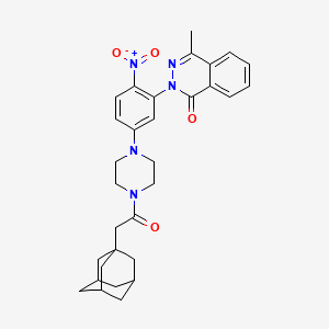 4-methyl-2-{2-nitro-5-[4-(tricyclo[3.3.1.1~3,7~]dec-1-ylacetyl)piperazin-1-yl]phenyl}phthalazin-1(2H)-one