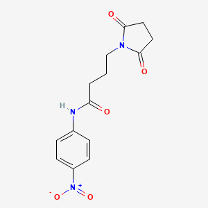 molecular formula C14H15N3O5 B4158391 4-(2,5-dioxopyrrolidin-1-yl)-N-(4-nitrophenyl)butanamide 