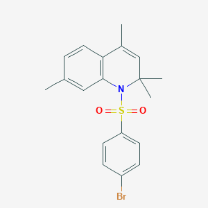 molecular formula C19H20BrNO2S B415841 1-[(4-Bromophenyl)sulfonyl]-2,2,4,7-tetramethyl-1,2-dihydroquinoline CAS No. 303042-30-0