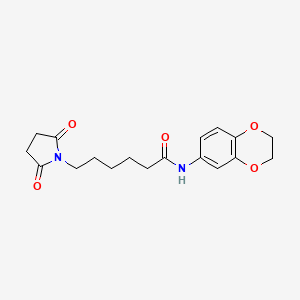 N-(2,3-dihydro-1,4-benzodioxin-6-yl)-6-(2,5-dioxo-1-pyrrolidinyl)hexanamide