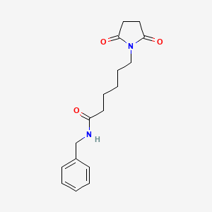 molecular formula C17H22N2O3 B4158424 N-benzyl-6-(2,5-dioxo-1-pyrrolidinyl)hexanamide 