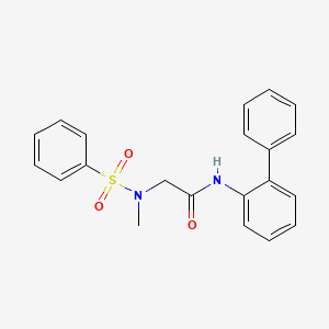 molecular formula C21H20N2O3S B4158432 N~1~-2-biphenylyl-N~2~-methyl-N~2~-(phenylsulfonyl)glycinamide 