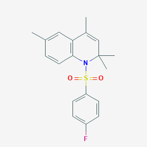 molecular formula C19H20FNO2S B415845 1-[(4-Fluorophenyl)sulfonyl]-2,2,4,6-tetramethyl-1,2-dihydroquinoline CAS No. 331761-04-7