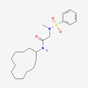 N~1~-cyclododecyl-N~2~-methyl-N~2~-(phenylsulfonyl)glycinamide