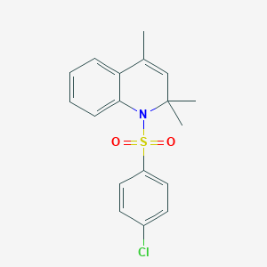 molecular formula C18H18ClNO2S B415846 1-[(4-Chlorophenyl)sulfonyl]-2,2,4-trimethyl-1,2-dihydroquinoline CAS No. 331761-02-5